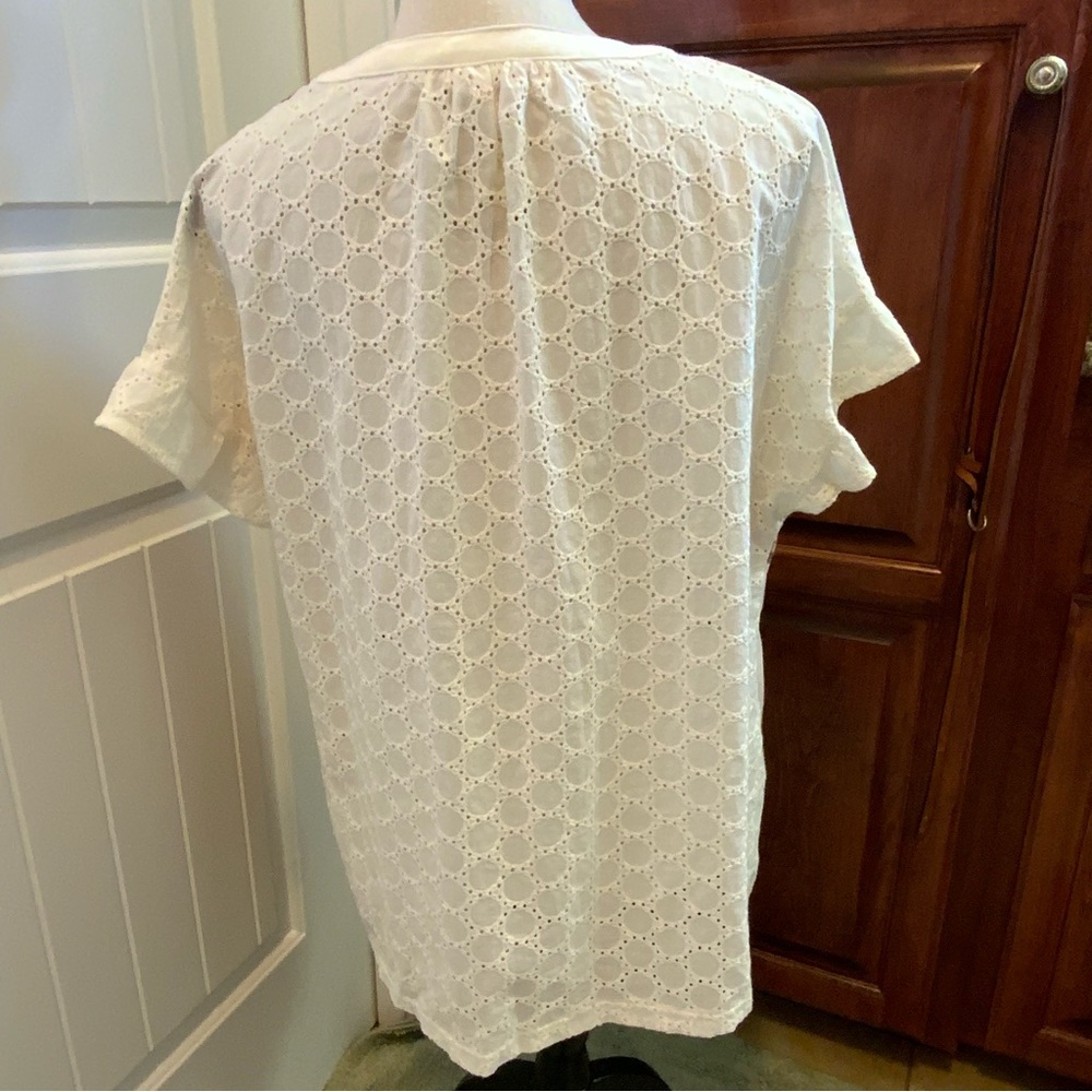 NEW Joules sz 14 floral tee with eyelet - Picture 6 of 7